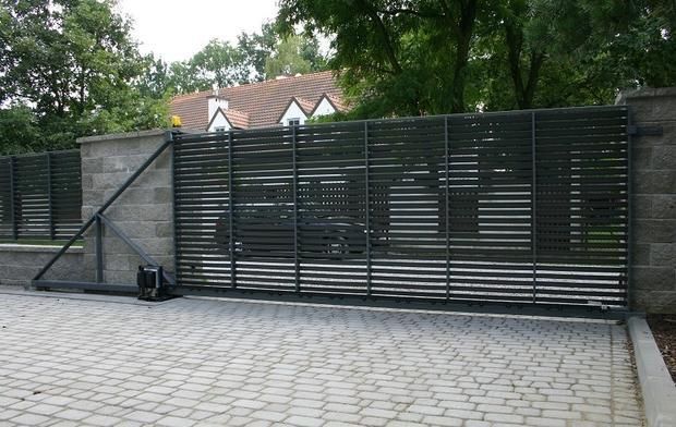 Відкотні ворота жалюзі з ламелей 4500х2000 720292514 фото