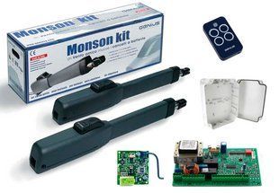Автоматика для розпашних воріт FAAC GENIUS MONSON KIT Mistral 300 (стулка до 3м) 504377285 фото