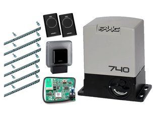Автоматика для відкатних воріт FAAC 740 KIT (стулка до 500 кг) Сигнальна лампа, 2 шт., 6 м 1237555123 фото
