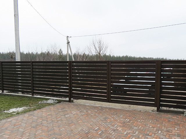 Распашные ворота жалюзи из ламелей 4000х2000 724430435 фото