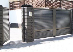 Відкривні ворота жалюзі з ламелей 3500х2000 724443008 фото