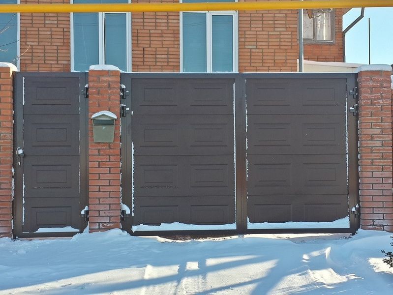 Відкривні ворота Alutech ADS400 3500x1800 заповнення сендвіч-панель філенка 694461591 фото