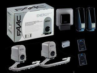 Автоматика для распашных ворот FAAC 391 KIT (макс. длина створки 2,5м.) Фотоэлементы + лампа, 2 шт. 1208946790 фото