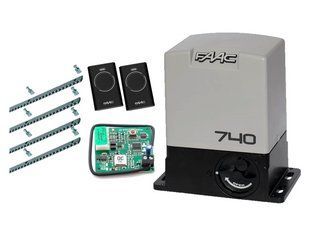Автоматика для відкатних воріт FAAC 740 KIT (стулка до 500 кг) Без аксесуарів, 2 шт., 4 м 1237555096 фото