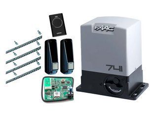 Автоматика для відкатних воріт FAAC 741 KIT (стулка до 900 кг) Фотоелементи, 1 шт., 4 м 1237591148 фото