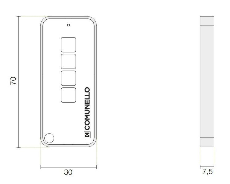 Пульт Comunello VIC-4BLACK 497301200 фото